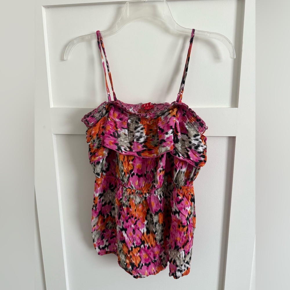 Vibrant Pink and Orange Women's Top